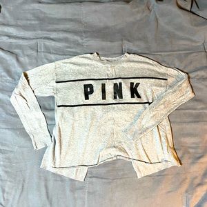 Victoria’s Secret PINK Open Back Grey Sweater